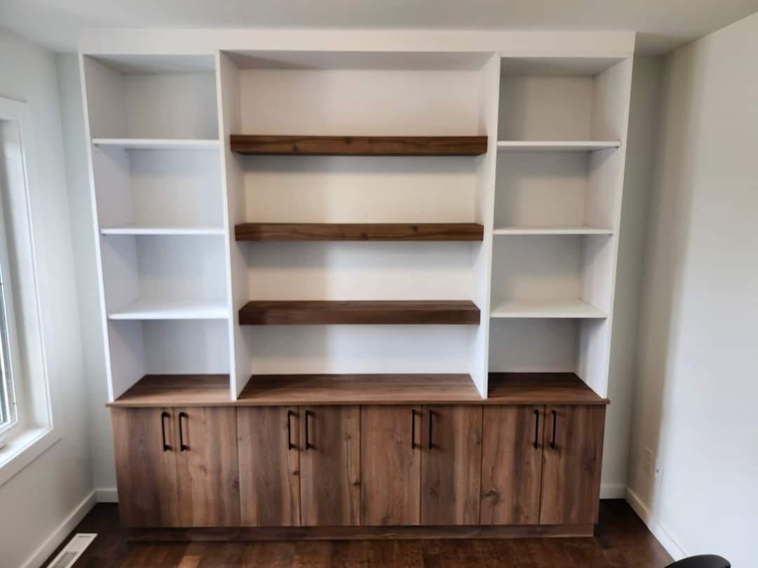 Built-in bookshelf upgrade for Charleswood home